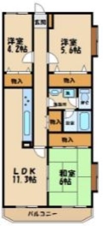 セントラルパレス15の物件間取画像
